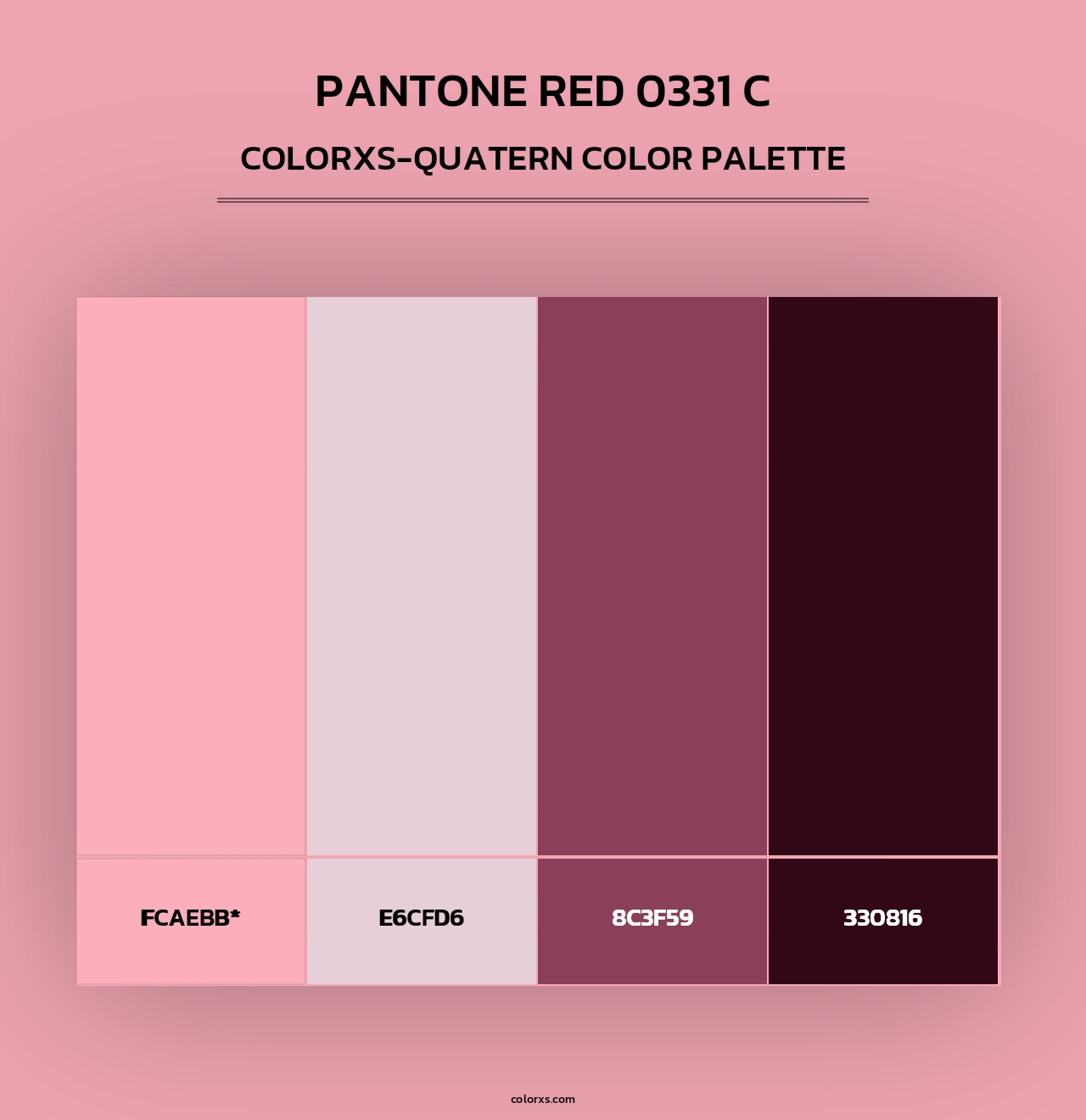 PANTONE Red 0331 C - Colorxs Quad Palette