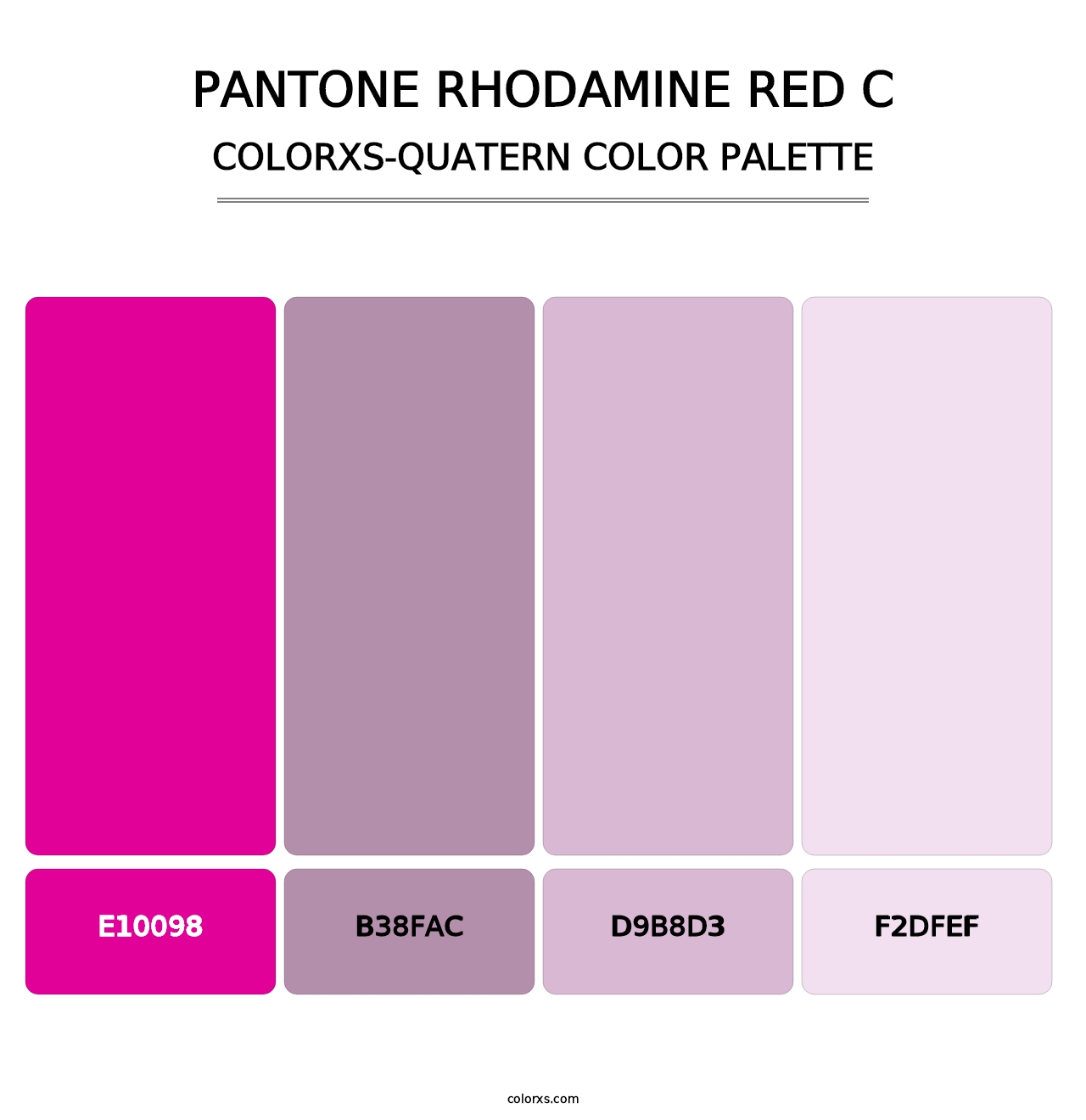 PANTONE Rhodamine Red C - Colorxs Quatern Palette