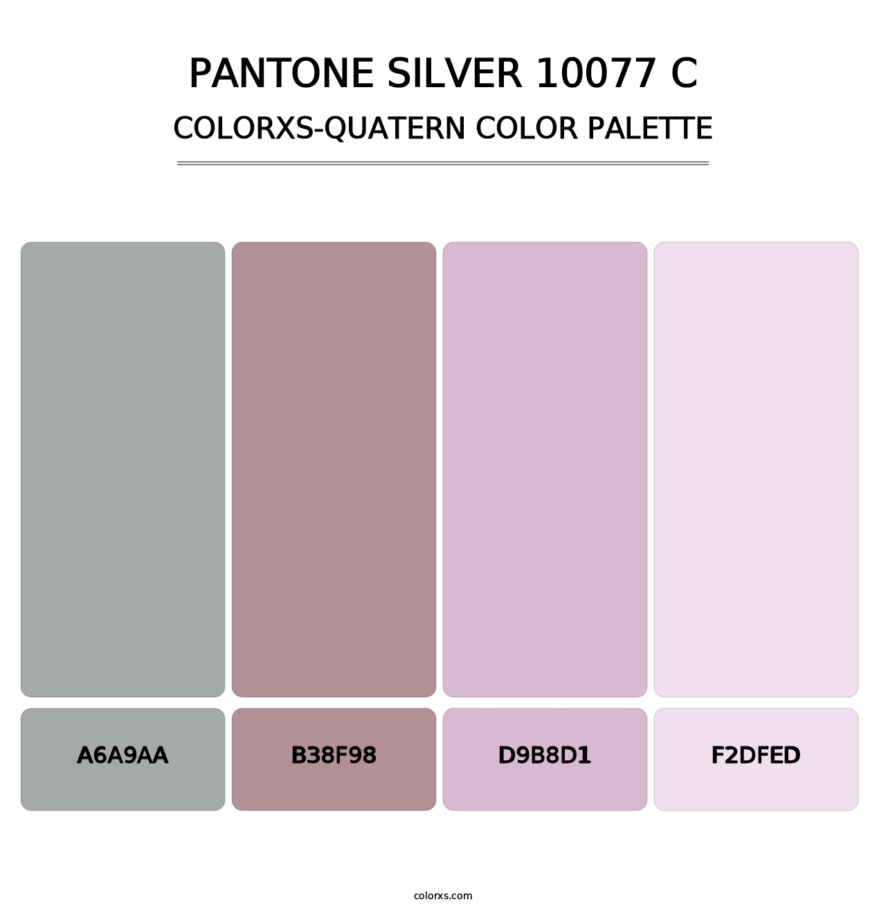 PANTONE Silver 10077 C - Colorxs Quatern Palette