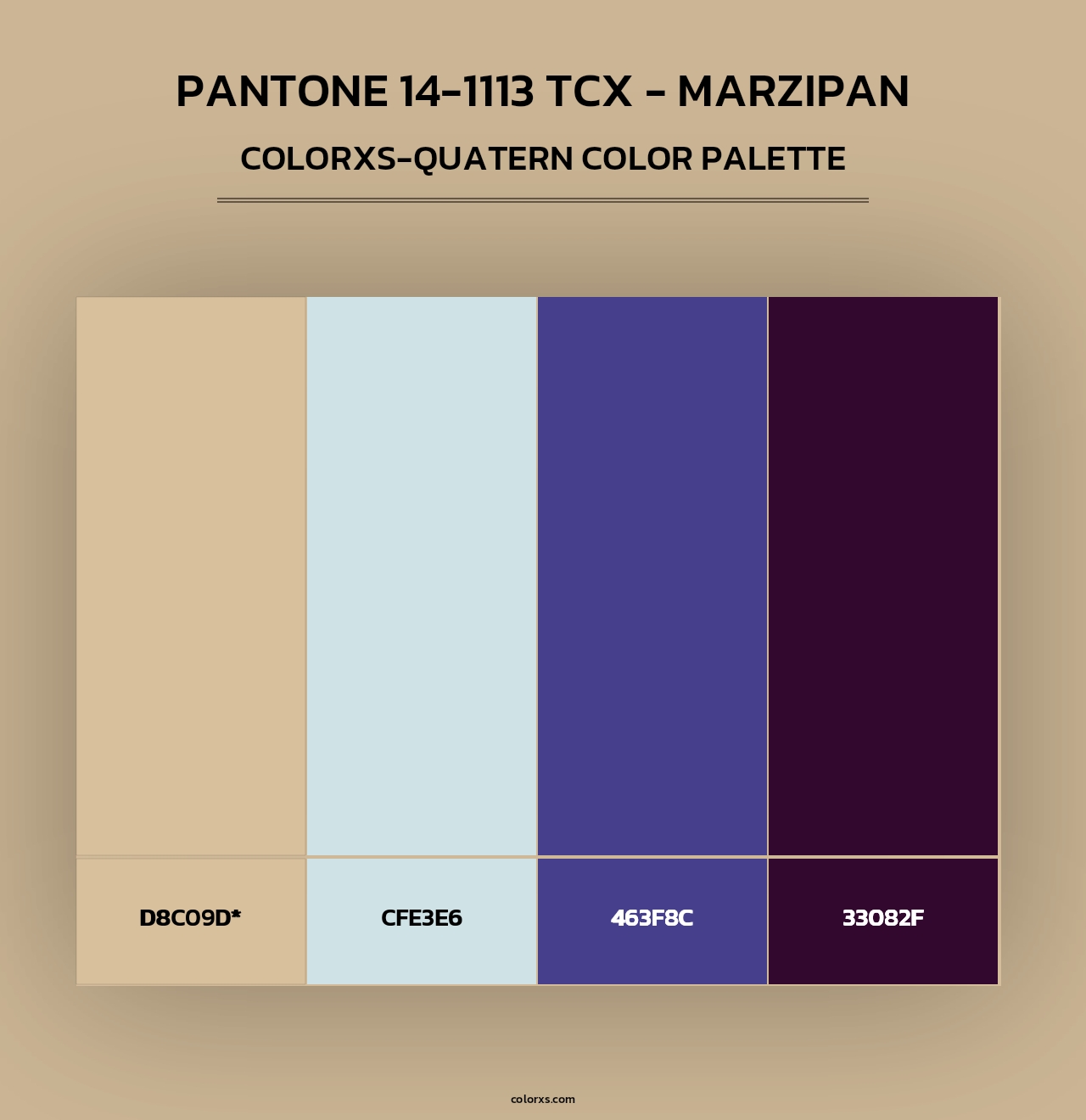 PANTONE 14-1113 TCX - Marzipan - Colorxs Quad Palette