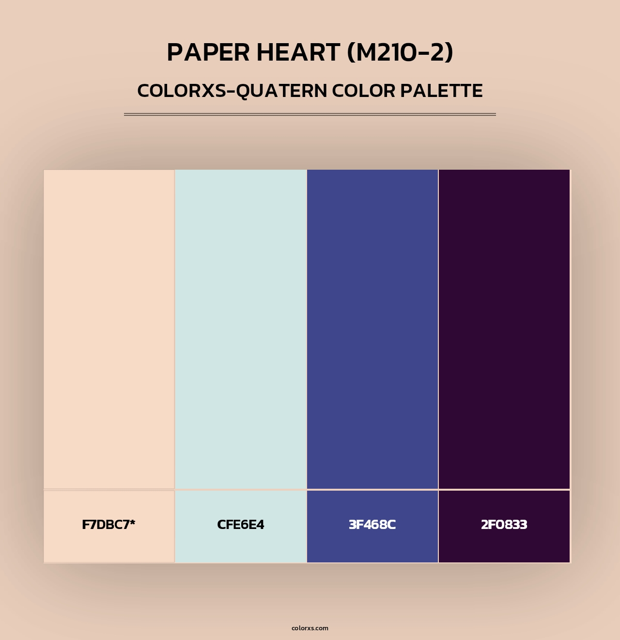Paper Heart (M210-2) - Colorxs Quad Palette