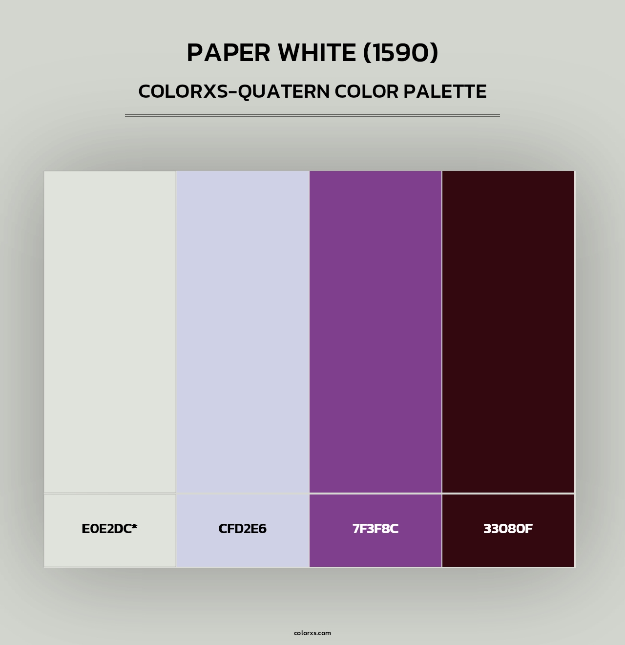Paper White (1590) - Colorxs Quad Palette