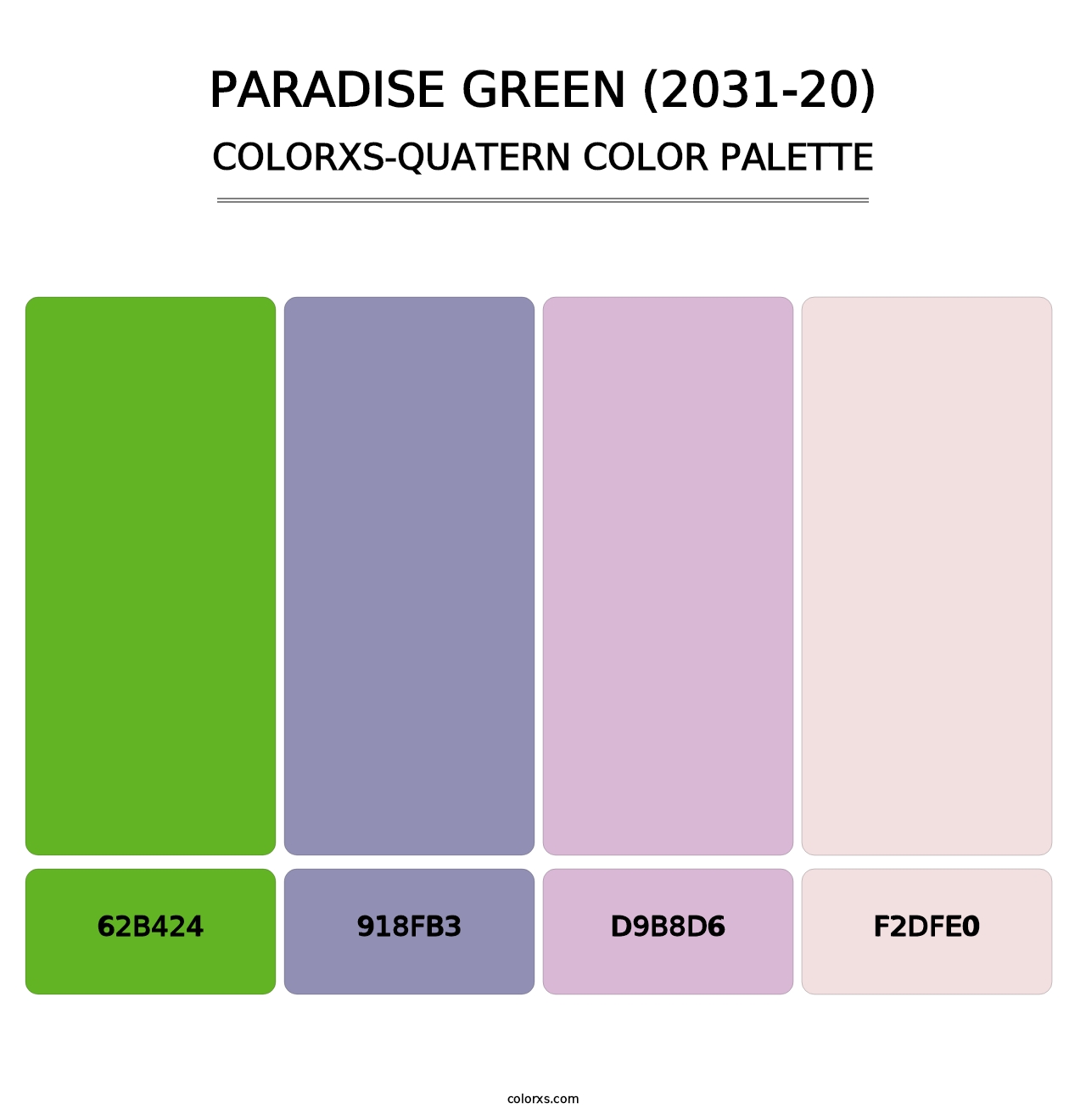 Paradise Green (2031-20) - Colorxs Quatern Palette