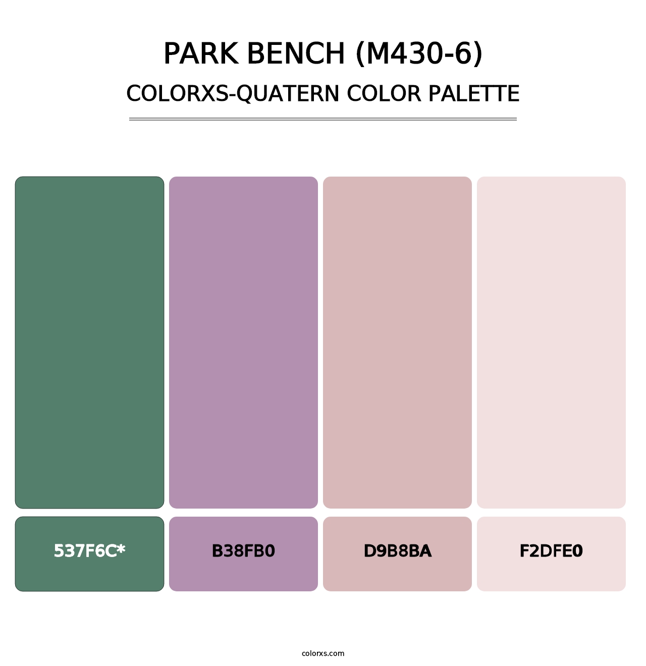 Park Bench (M430-6) - Colorxs Quatern Palette