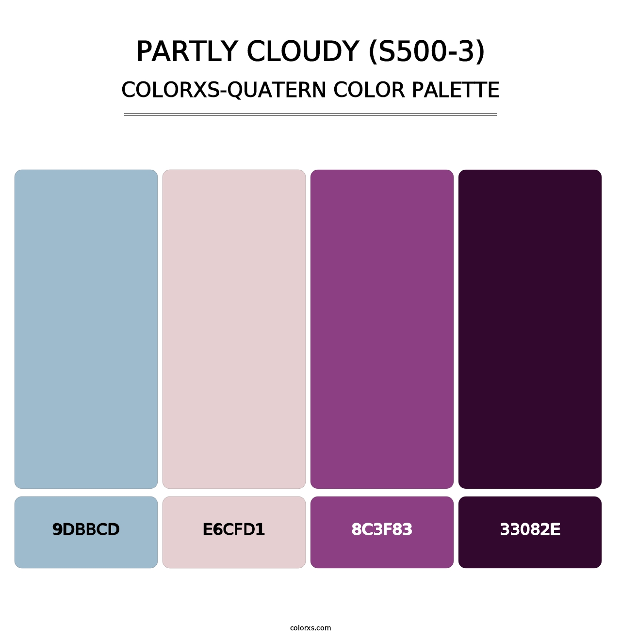Partly Cloudy (S500-3) - Colorxs Quatern Palette