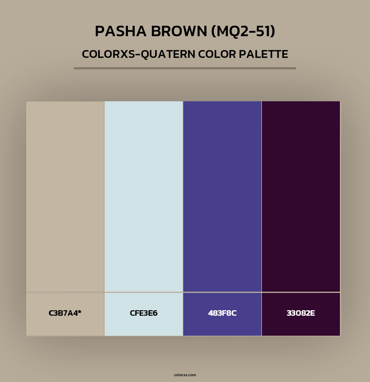Pasha Brown (MQ2-51) - Colorxs Quad Palette