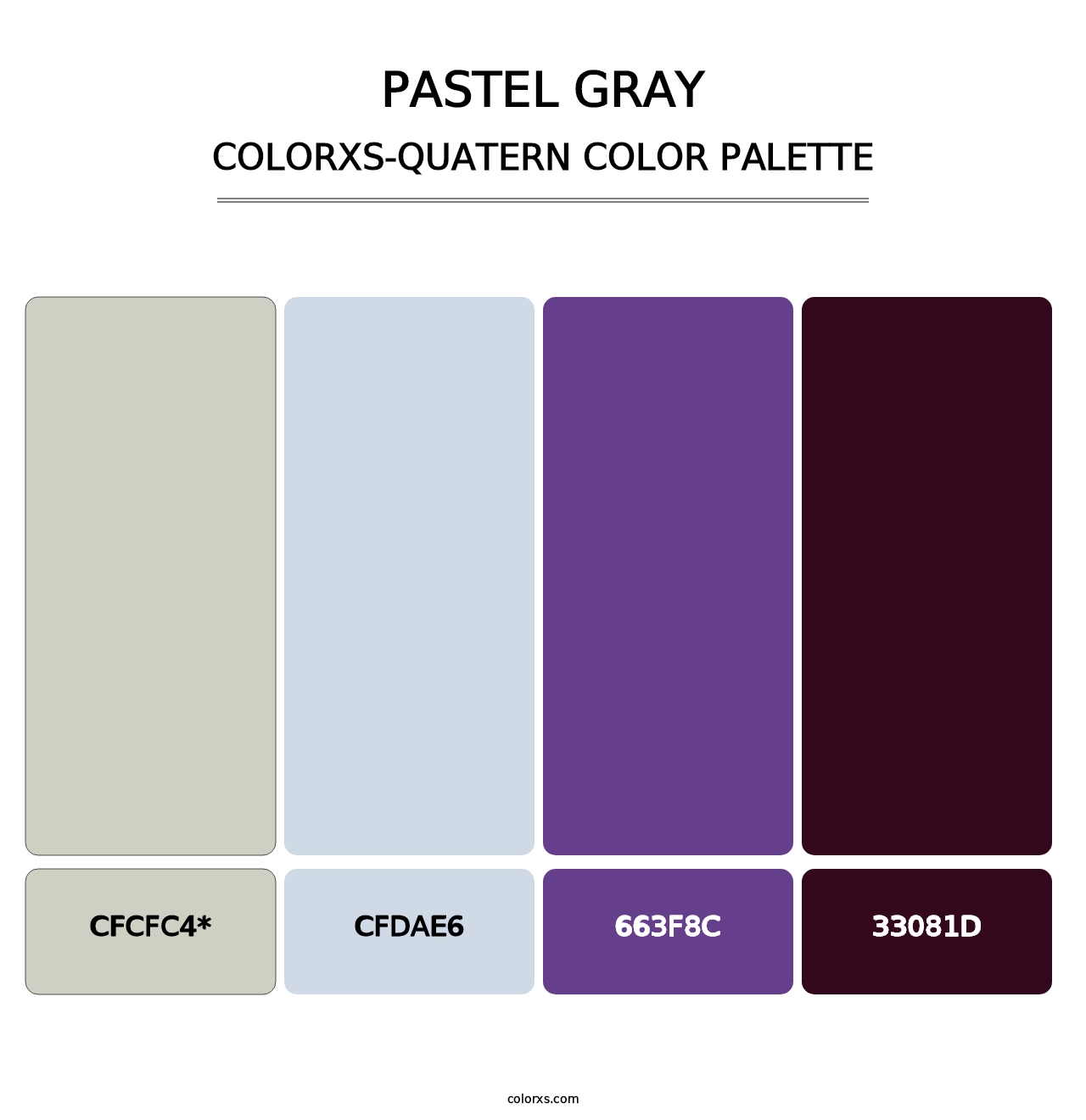Pastel Gray - Colorxs Quatern Palette