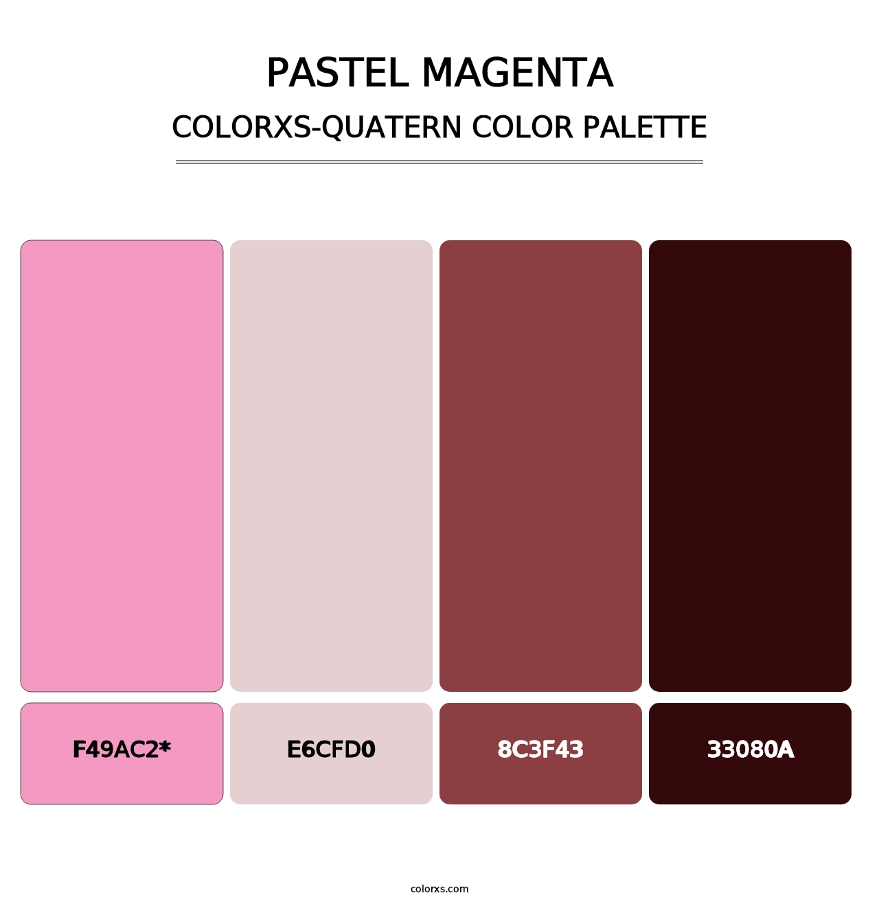 Pastel Magenta - Colorxs Quatern Palette