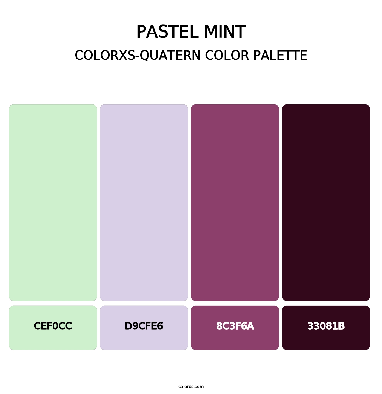 Pastel Mint - Colorxs Quatern Palette