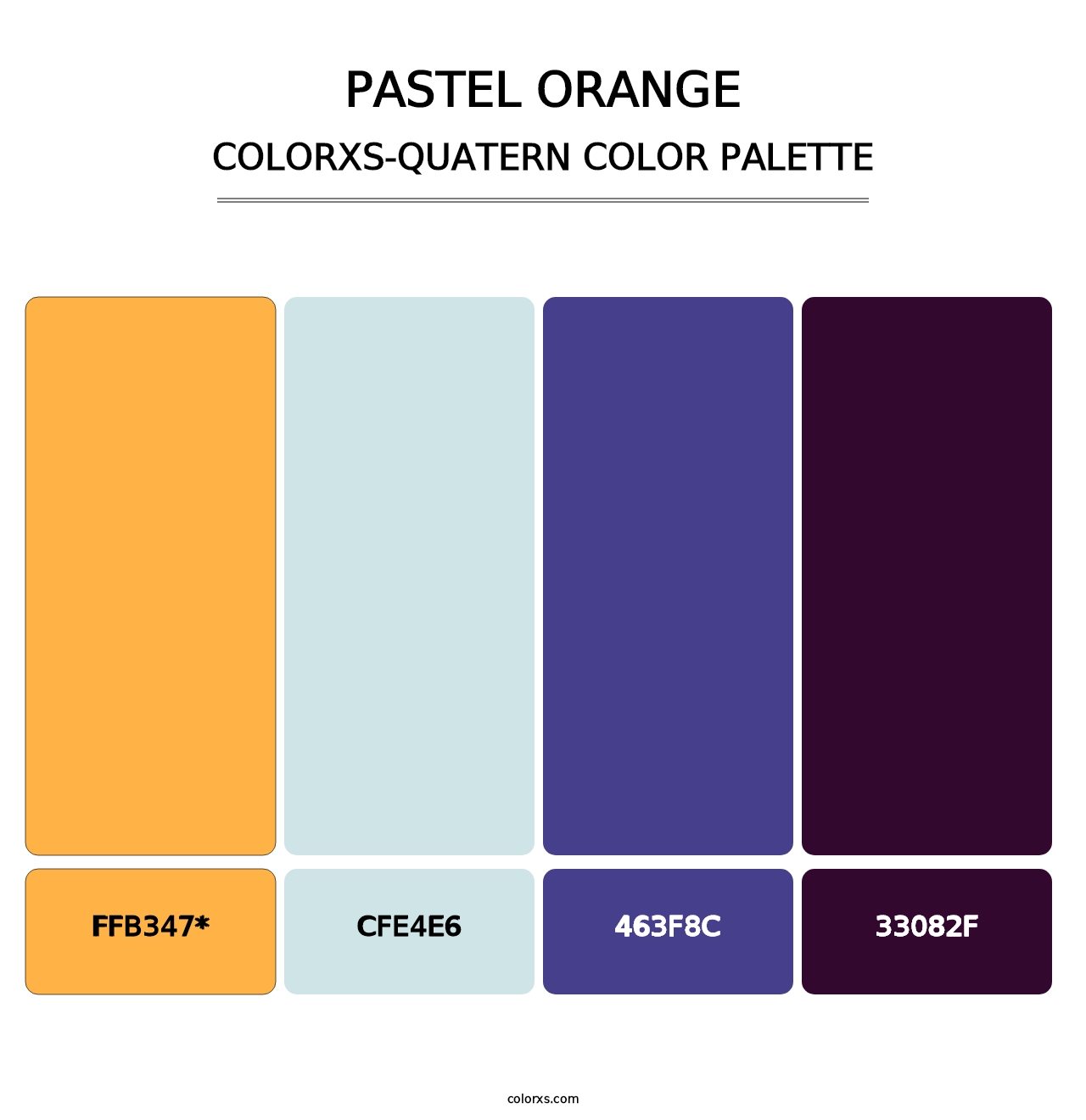 Pastel Orange - Colorxs Quatern Palette