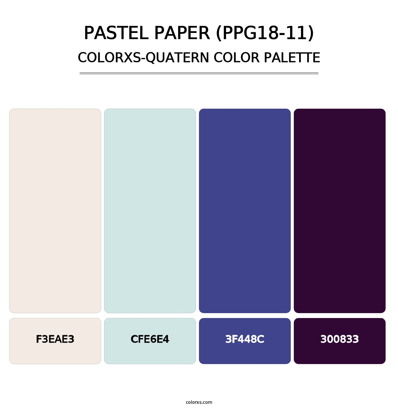 Pastel Paper (PPG18-11) - Colorxs Quatern Palette