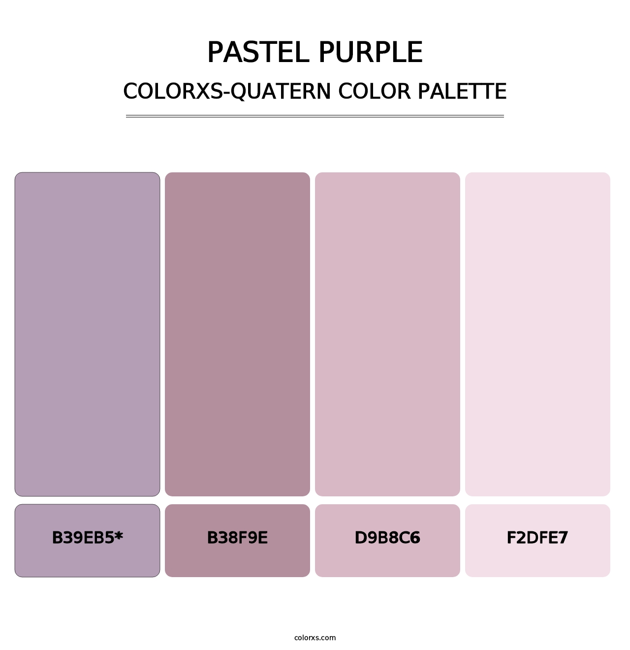Pastel Purple - Colorxs Quatern Palette