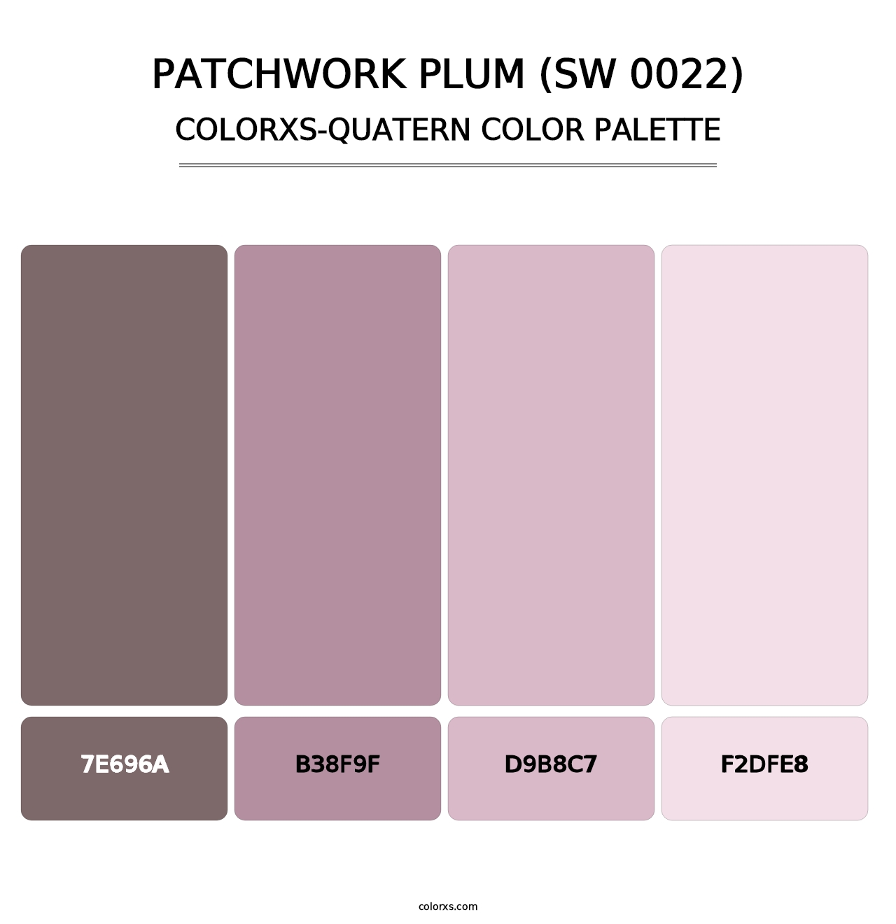 Patchwork Plum (SW 0022) - Colorxs Quatern Palette