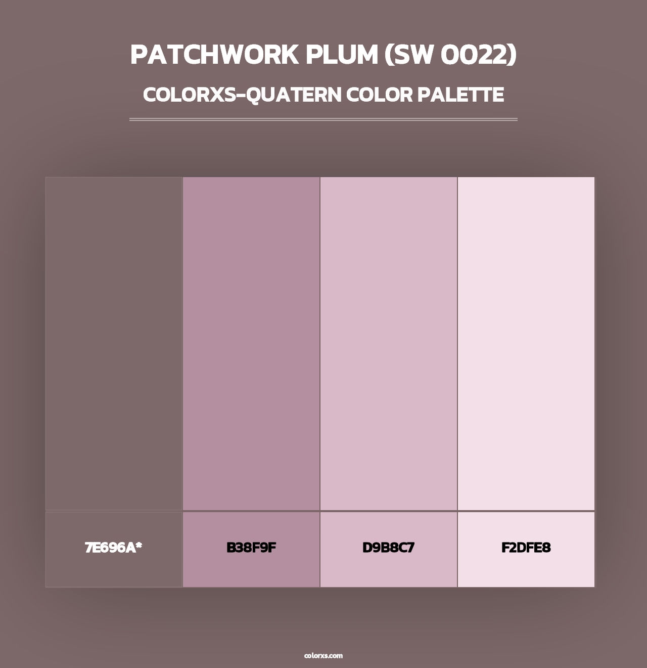 Patchwork Plum (SW 0022) - Colorxs Quad Palette