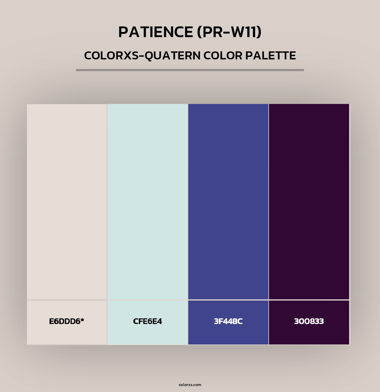 Patience (PR-W11) - Colorxs Quad Palette