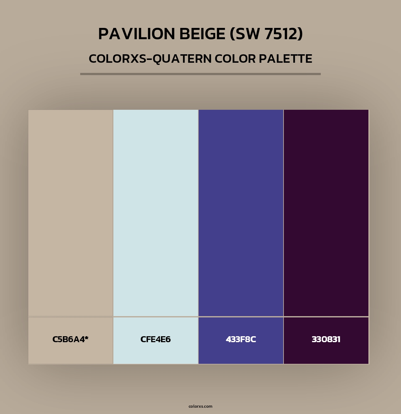 Pavilion Beige (SW 7512) - Colorxs Quad Palette