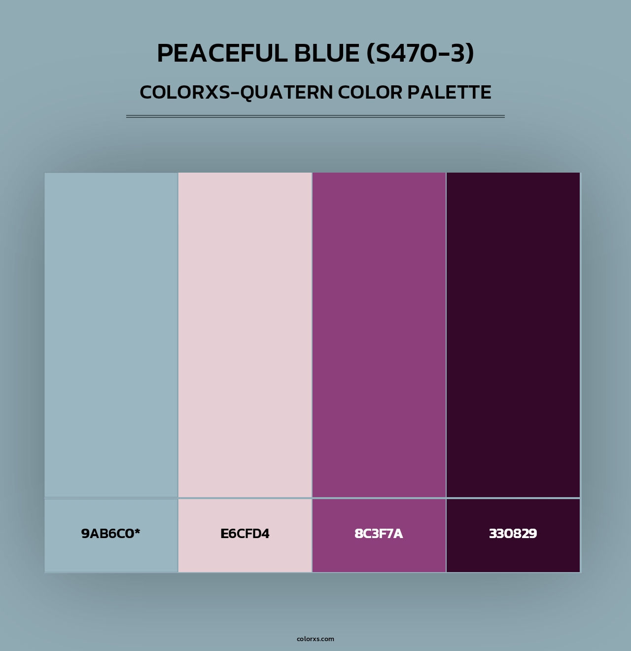 Peaceful Blue (S470-3) - Colorxs Quad Palette