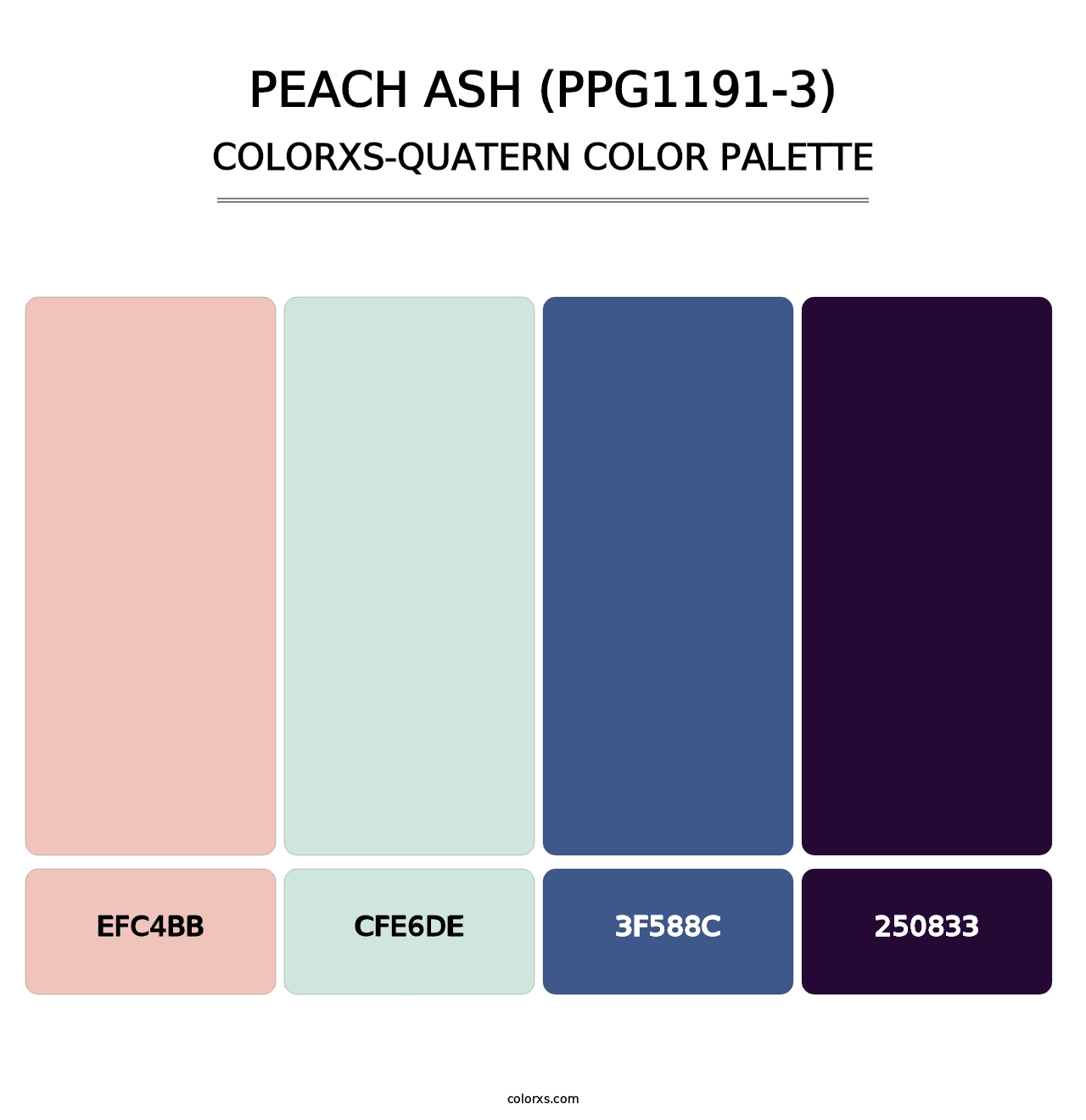 Peach Ash (PPG1191-3) - Colorxs Quatern Palette