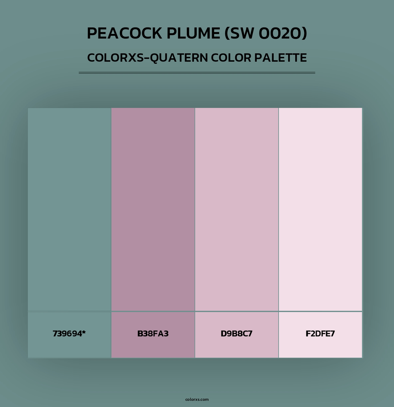 Peacock Plume (SW 0020) - Colorxs Quad Palette