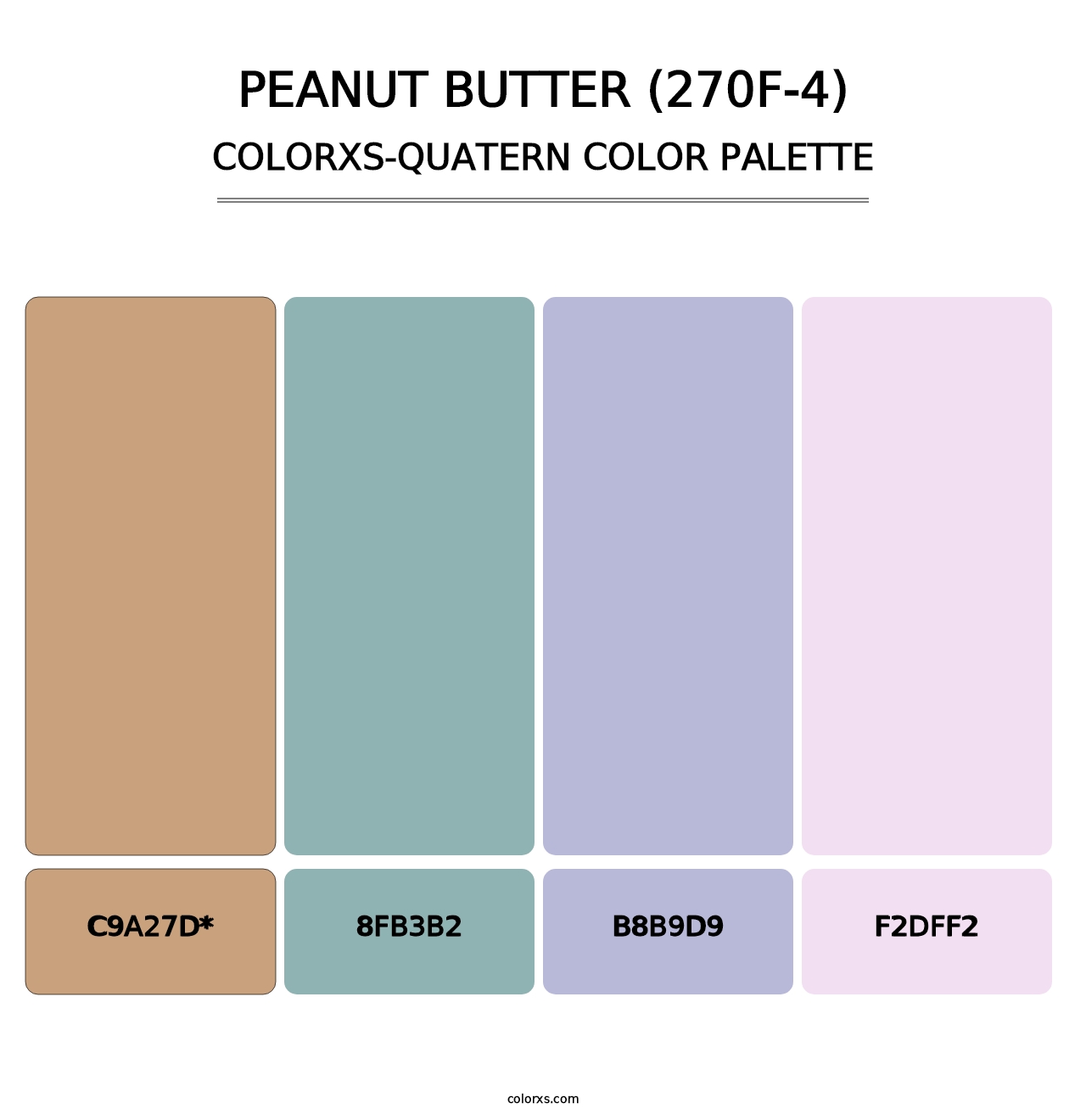 Peanut Butter (270F-4) - Colorxs Quatern Palette