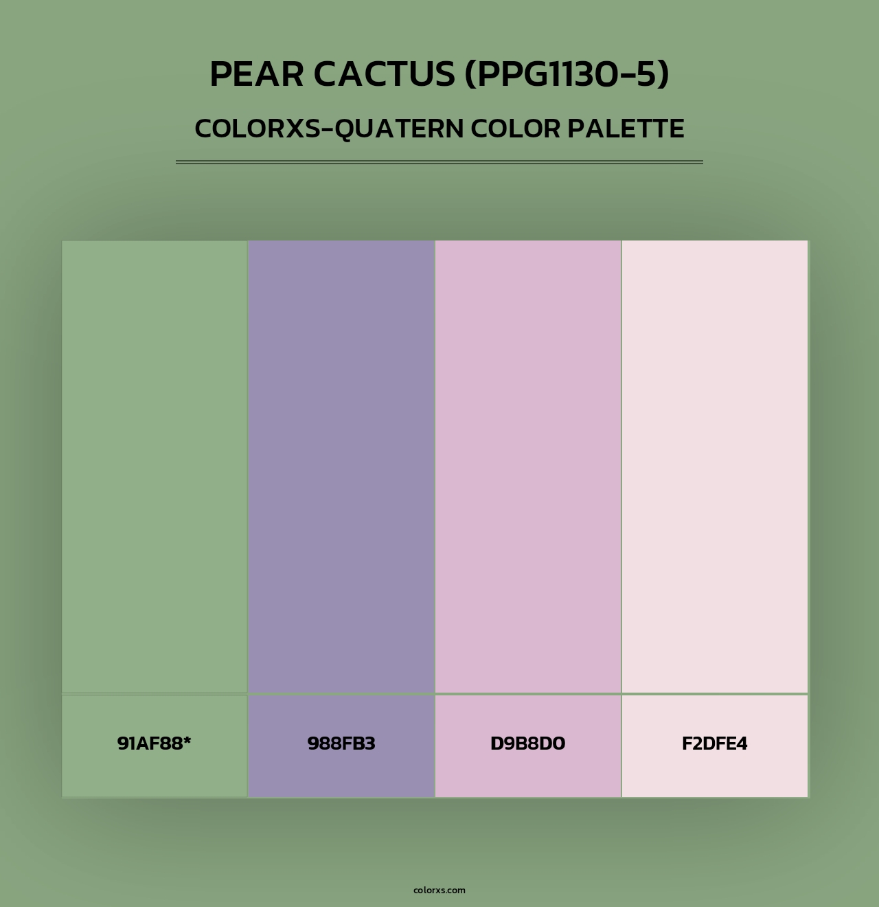 Pear Cactus (PPG1130-5) - Colorxs Quad Palette