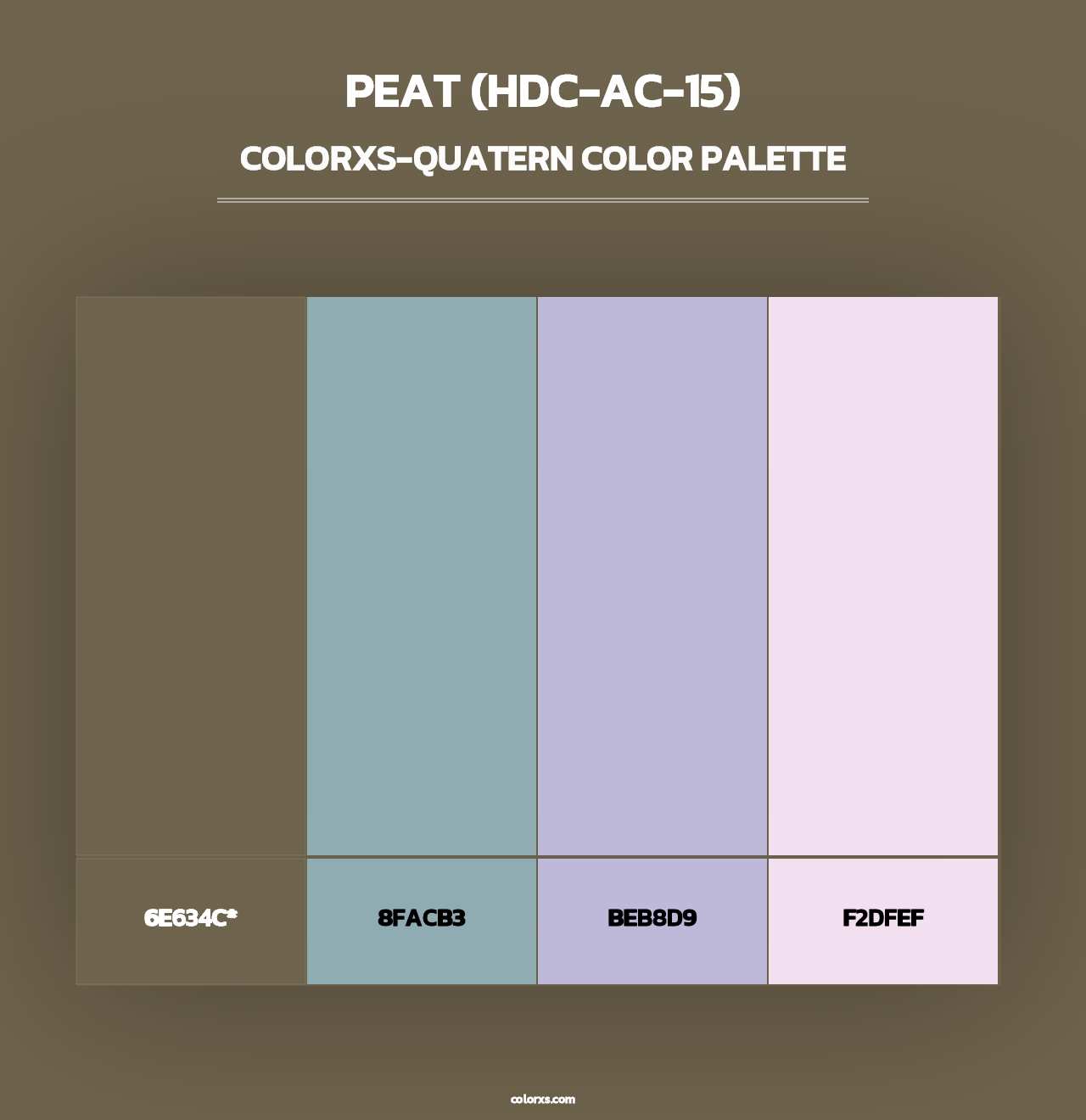 Peat (HDC-AC-15) - Colorxs Quad Palette