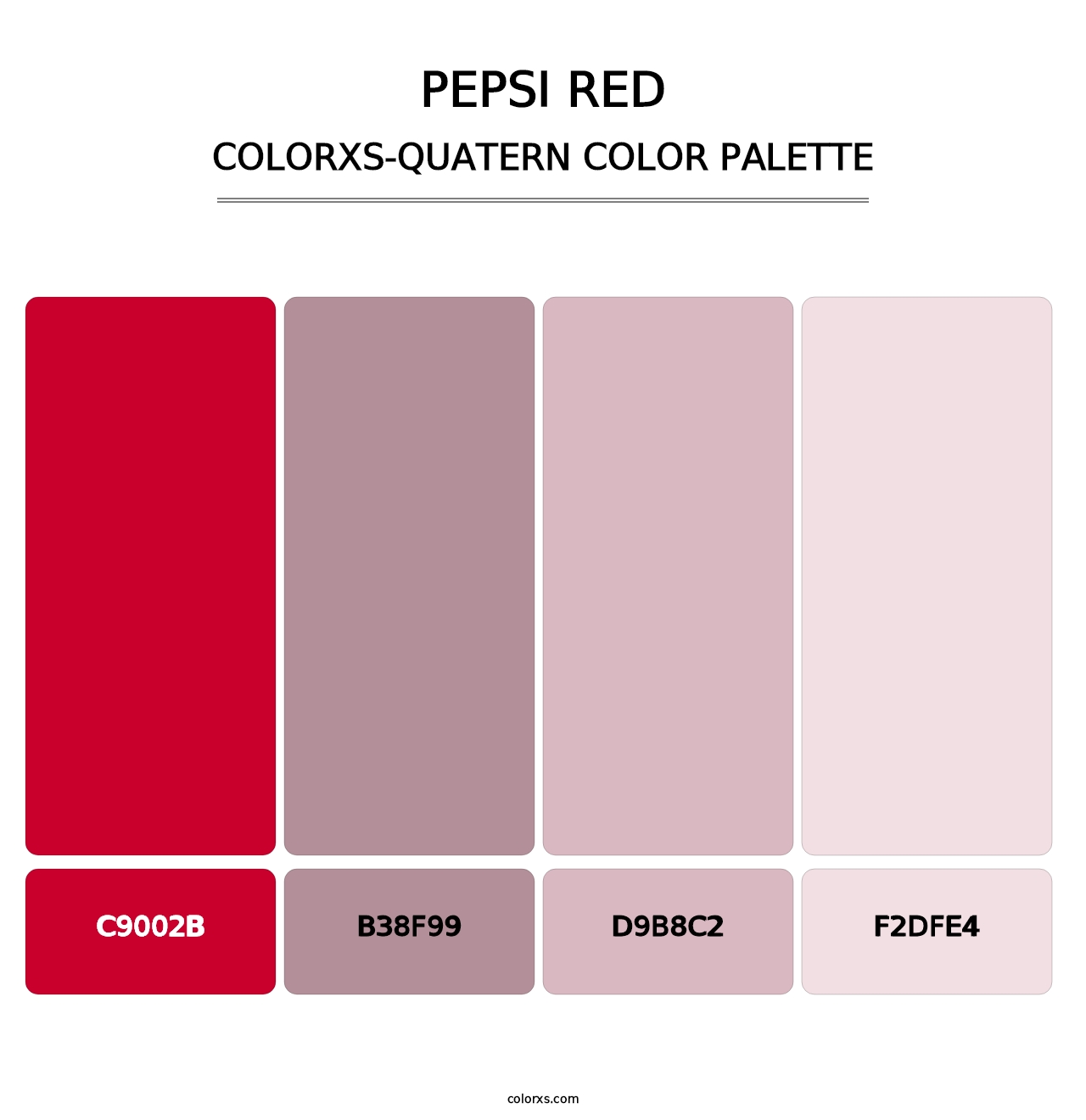 Pepsi Red - Colorxs Quatern Palette
