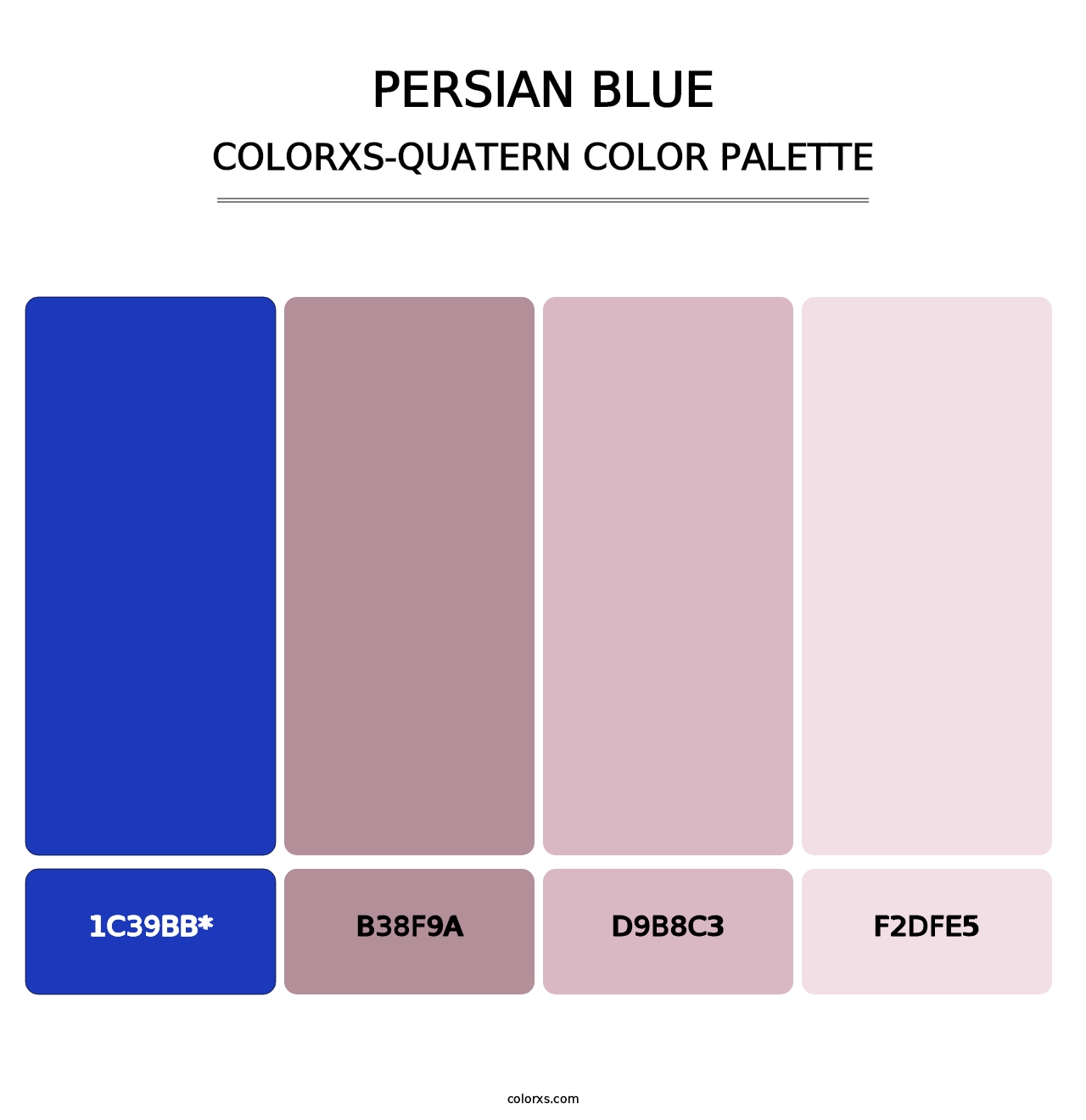 Persian Blue - Colorxs Quatern Palette