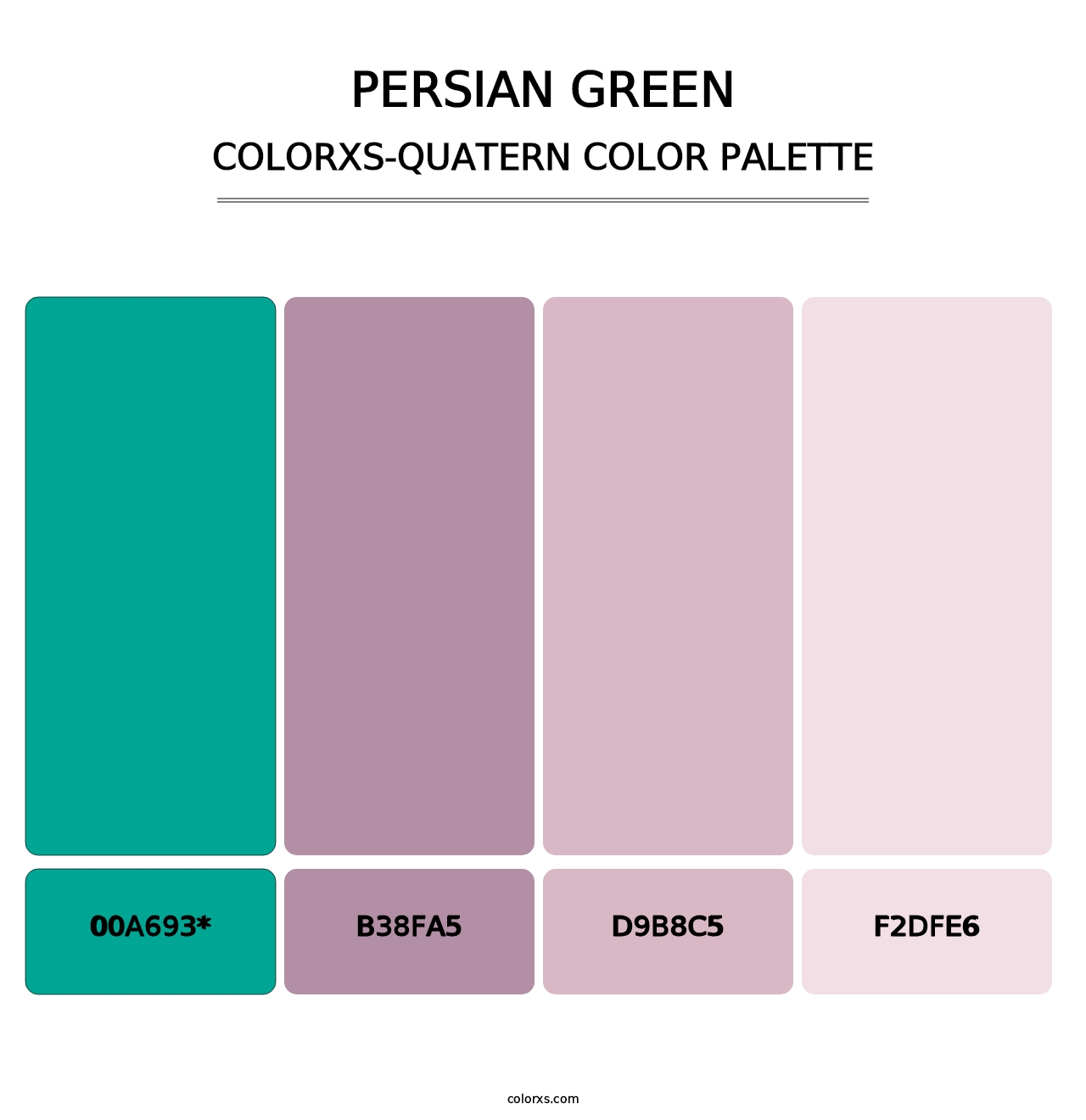 Persian Green - Colorxs Quatern Palette