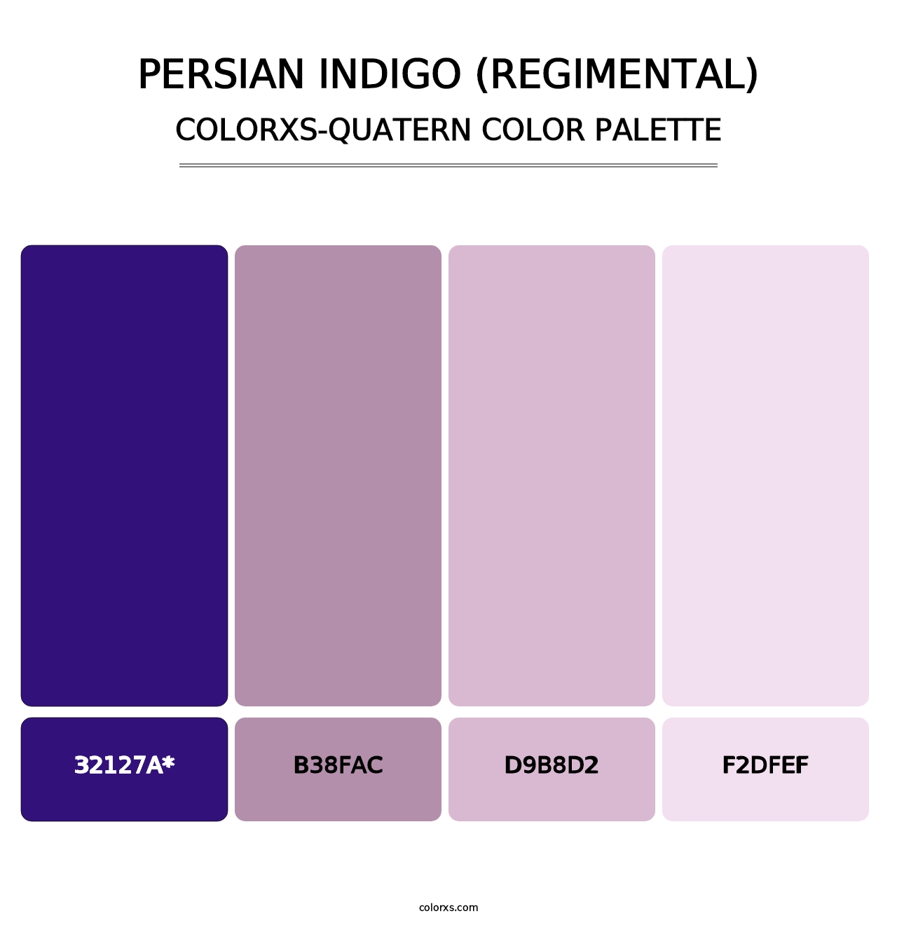 Persian Indigo (Regimental) - Colorxs Quatern Palette