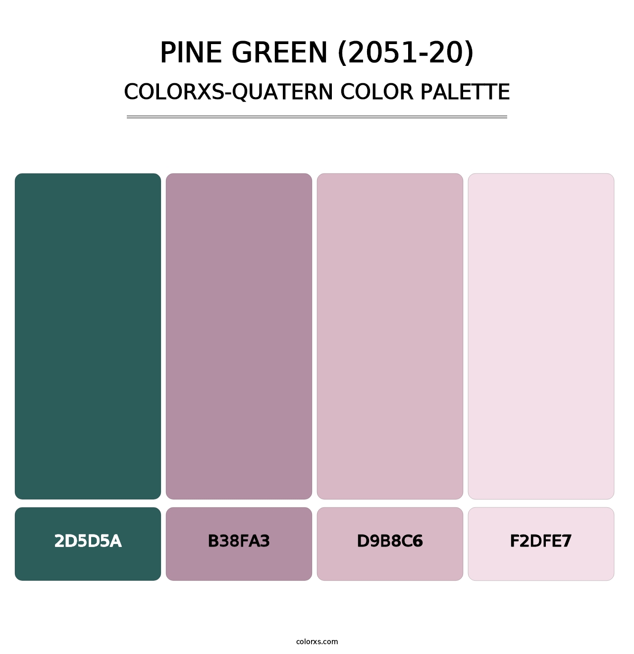 Pine Green (2051-20) - Colorxs Quatern Palette