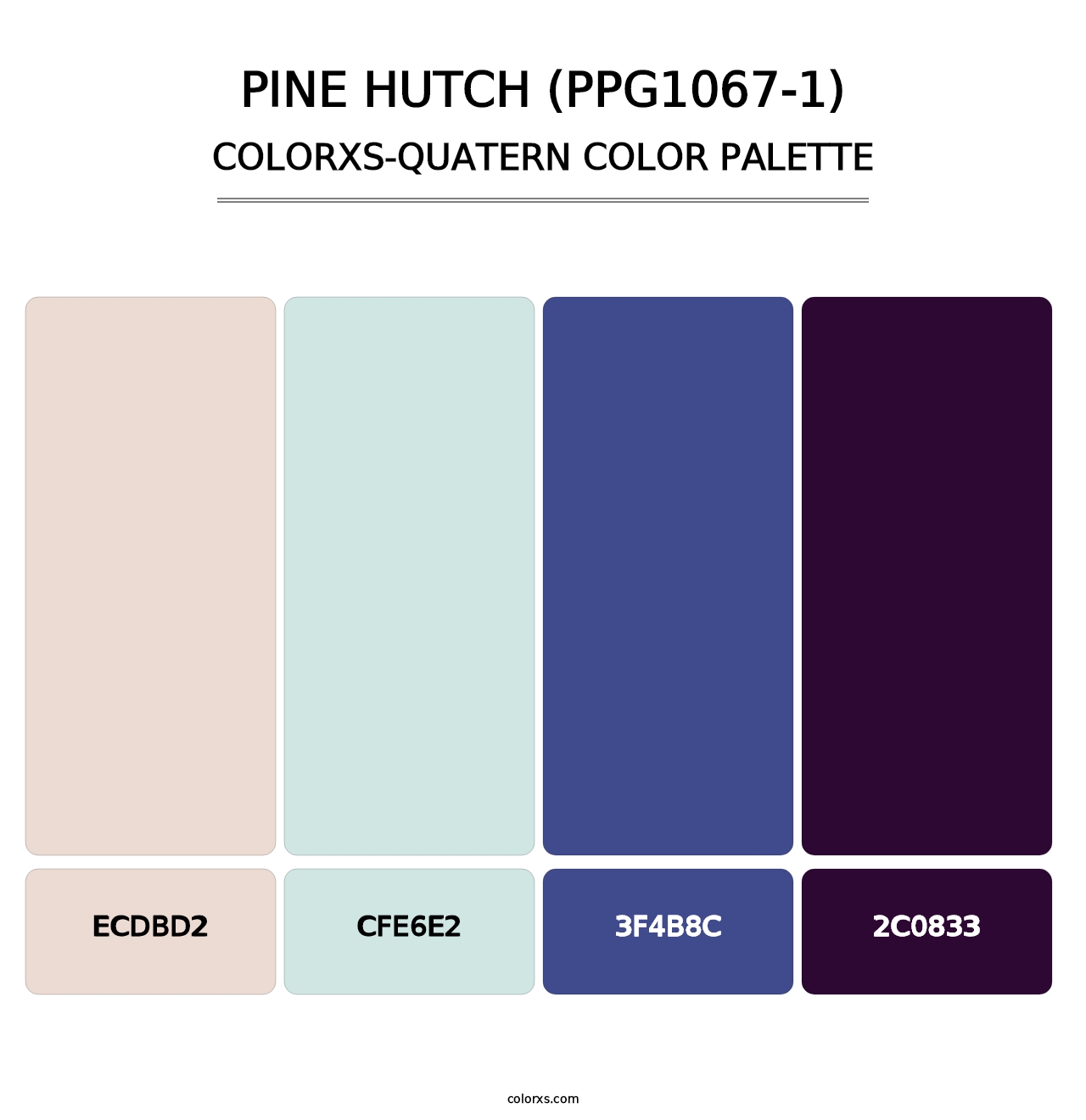 Pine Hutch (PPG1067-1) - Colorxs Quatern Palette