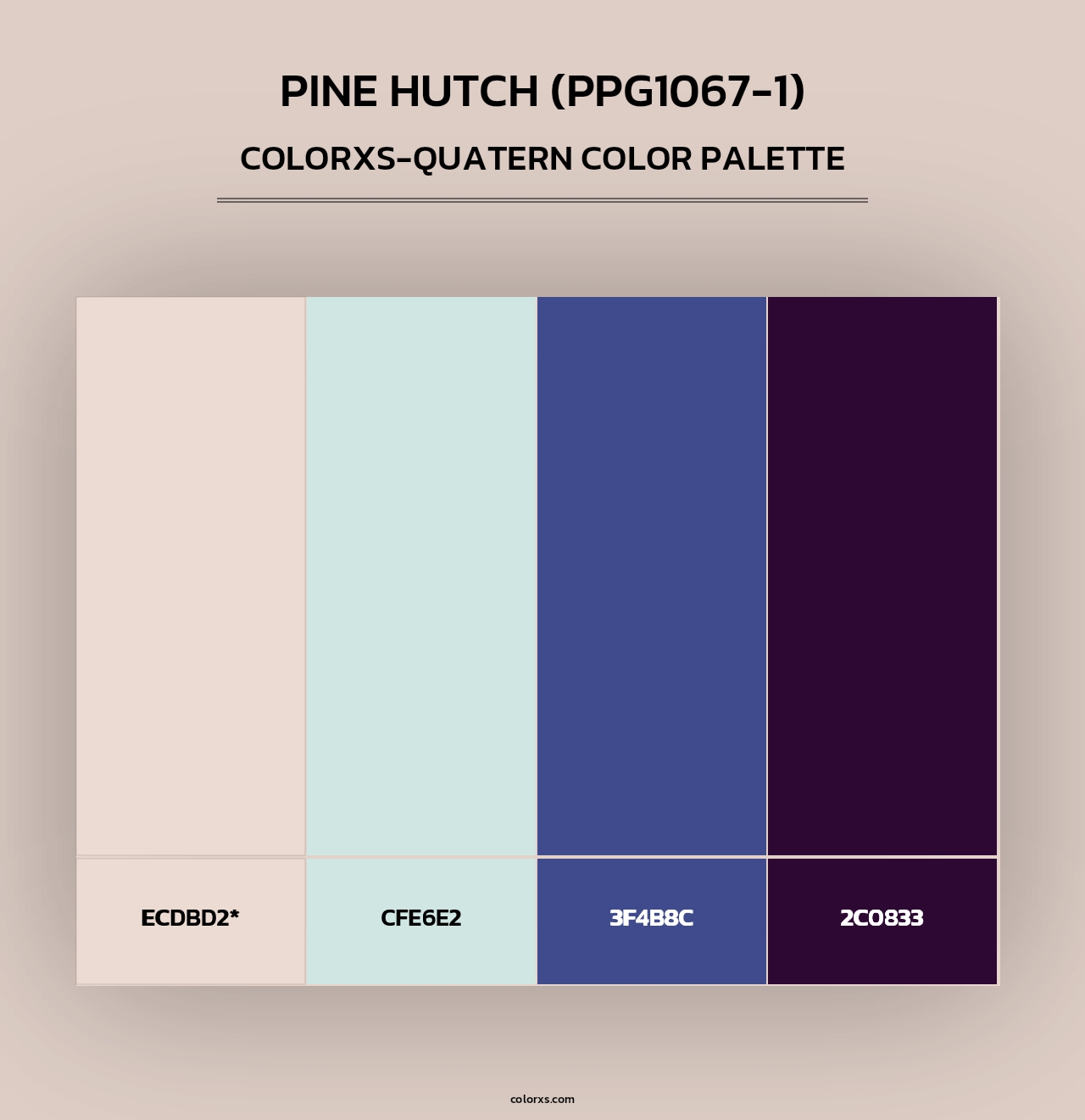 Pine Hutch (PPG1067-1) - Colorxs Quad Palette
