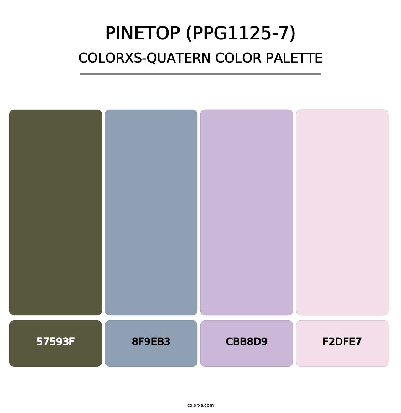 Pinetop (PPG1125-7) - Colorxs Quatern Palette