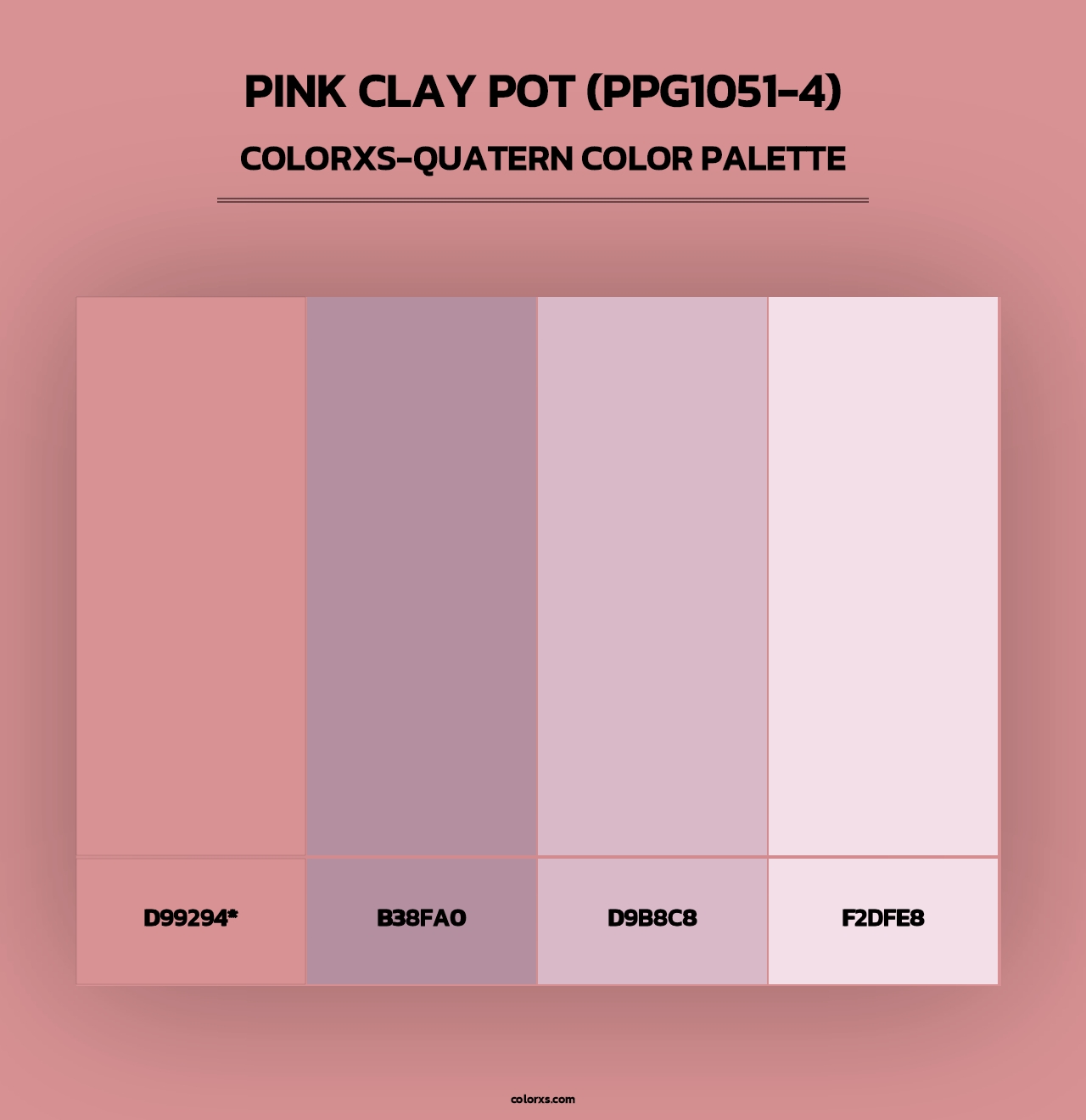 Pink Clay Pot (PPG1051-4) - Colorxs Quad Palette