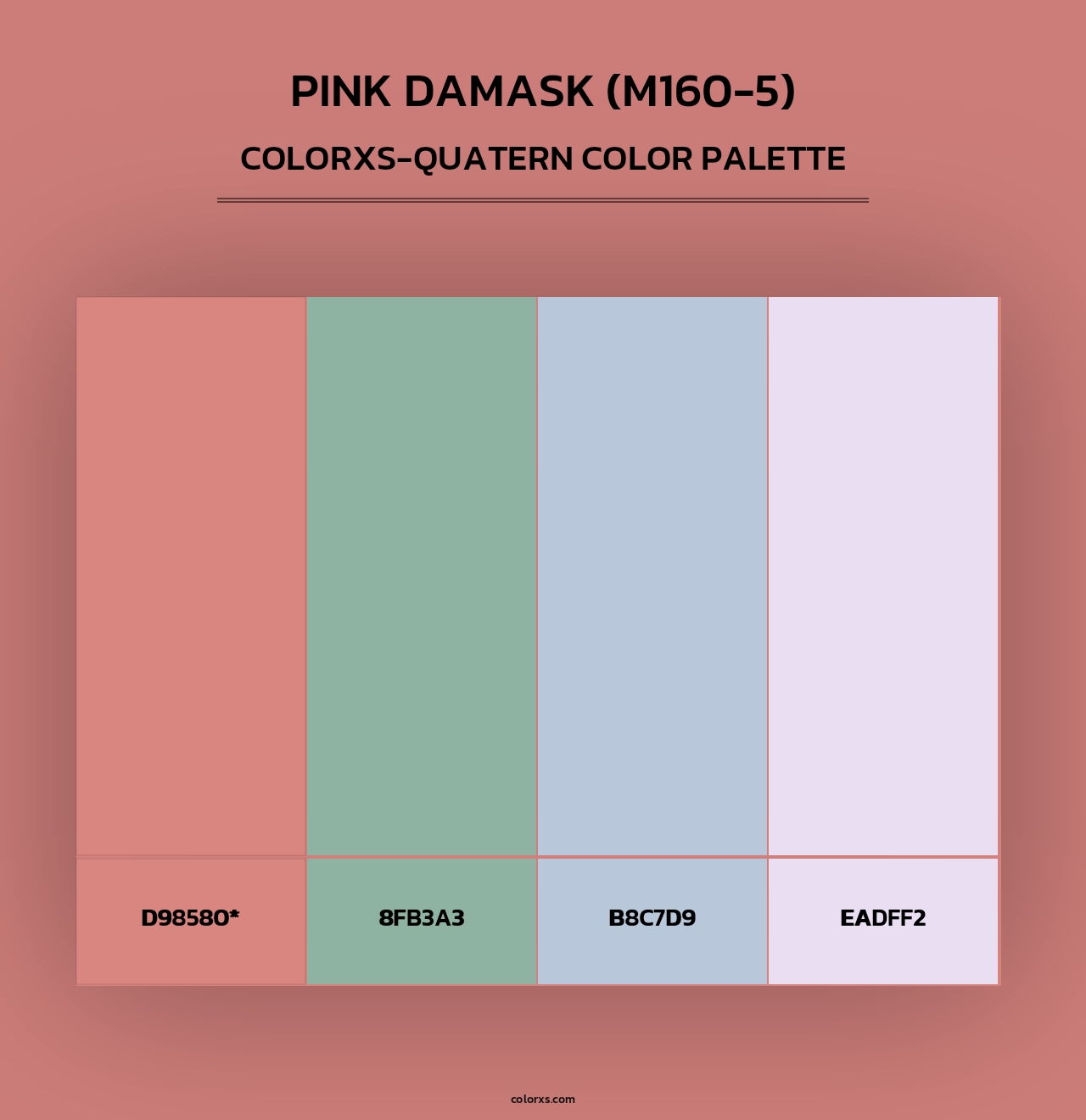 Pink Damask (M160-5) - Colorxs Quad Palette