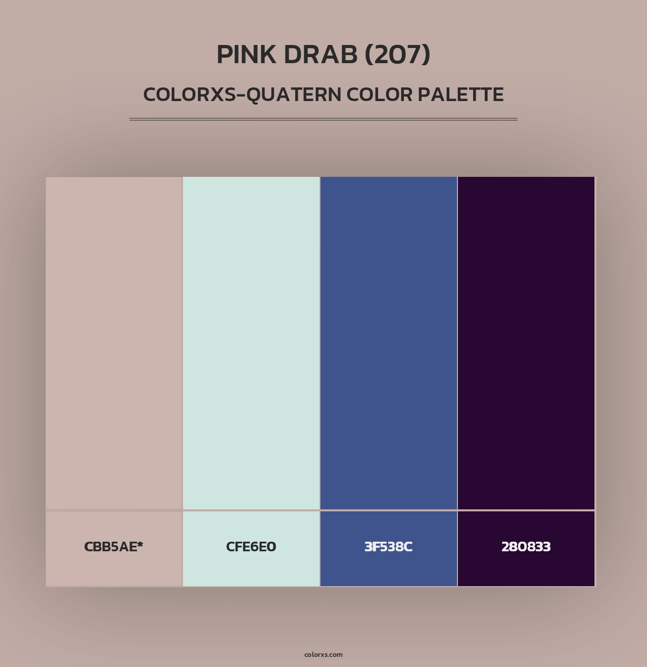 Pink Drab (207) - Colorxs Quad Palette