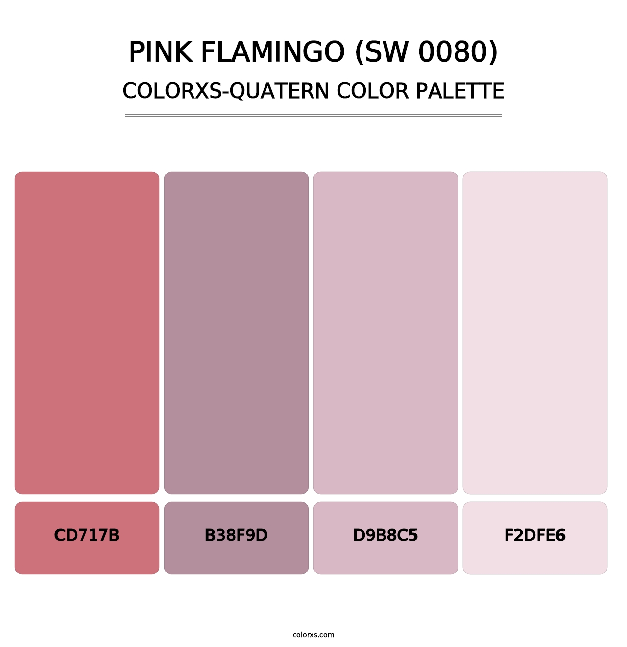 Pink Flamingo (SW 0080) - Colorxs Quatern Palette