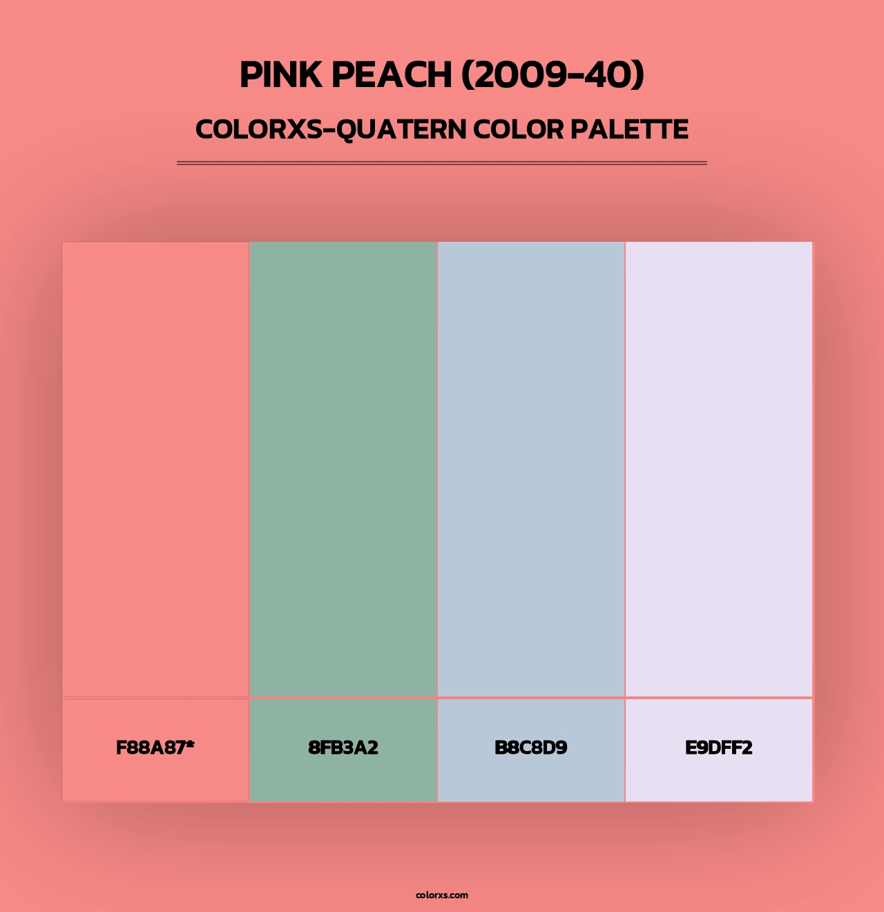 Pink Peach (2009-40) - Colorxs Quad Palette