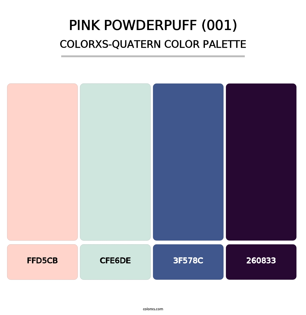 Pink Powderpuff (001) - Colorxs Quatern Palette