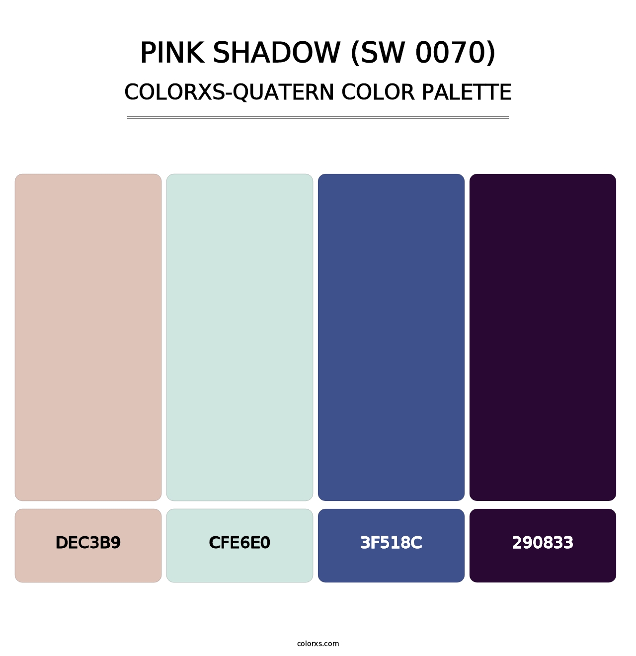 Pink Shadow (SW 0070) - Colorxs Quatern Palette