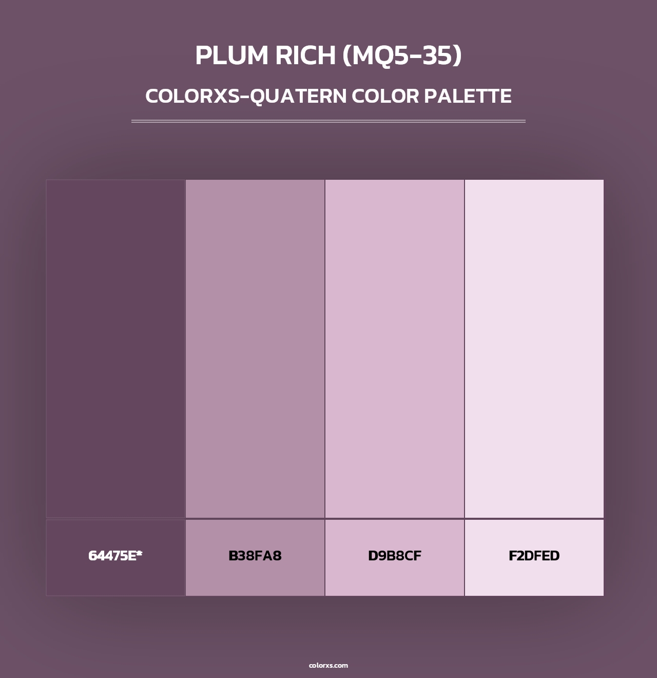 Plum Rich (MQ5-35) - Colorxs Quad Palette