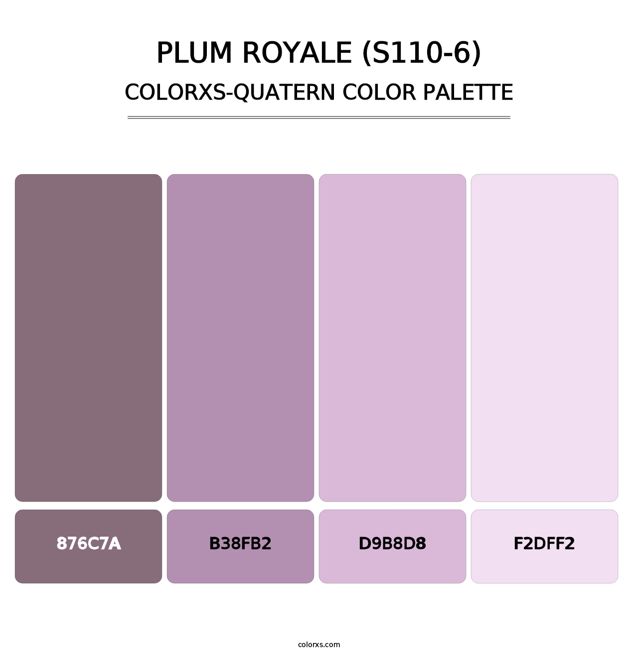 Plum Royale (S110-6) - Colorxs Quatern Palette