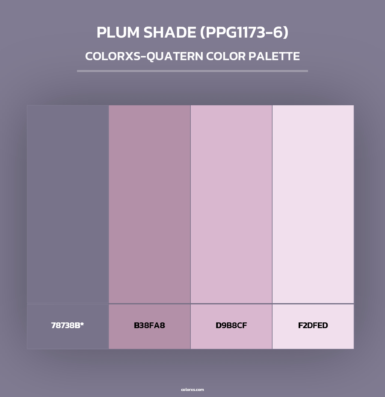 Plum Shade (PPG1173-6) - Colorxs Quad Palette