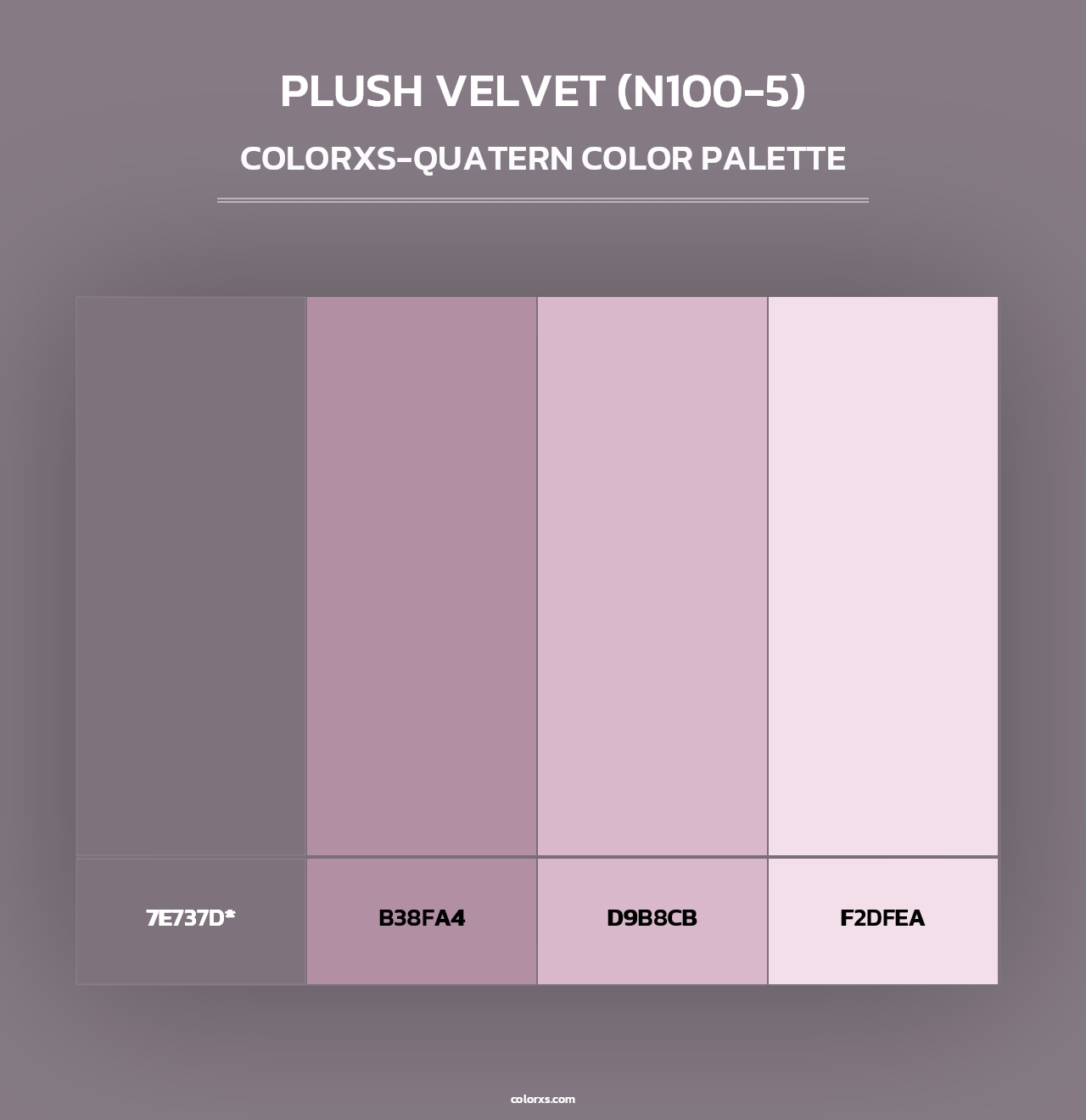 Plush Velvet (N100-5) - Colorxs Quad Palette