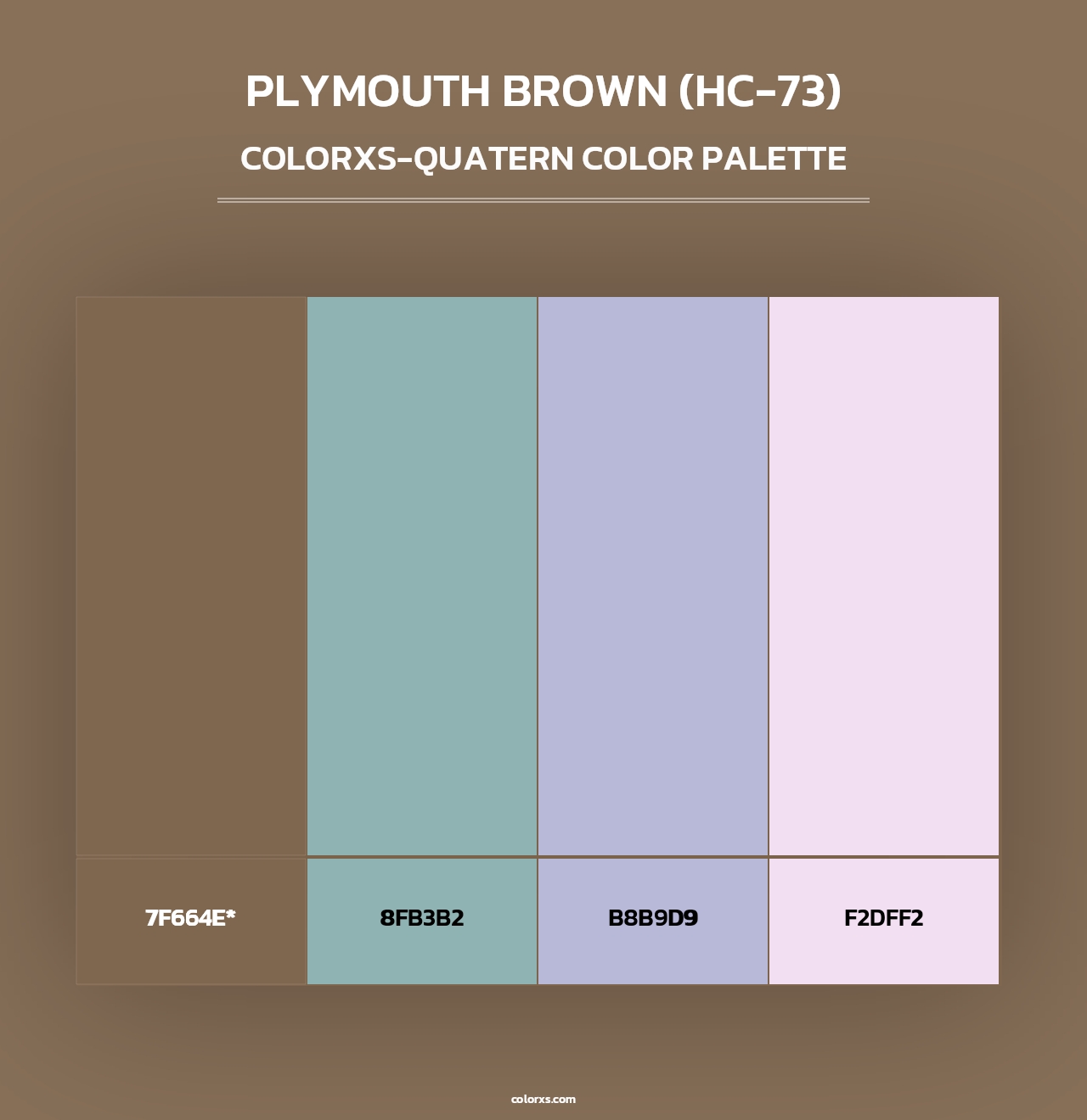 Plymouth Brown (HC-73) - Colorxs Quad Palette