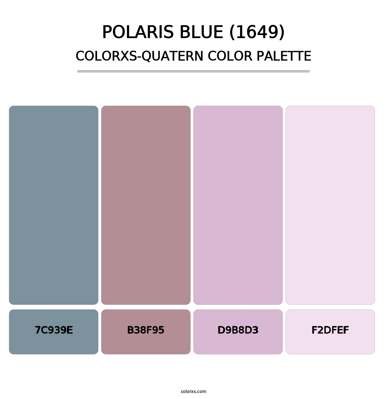 Polaris Blue (1649) - Colorxs Quatern Palette
