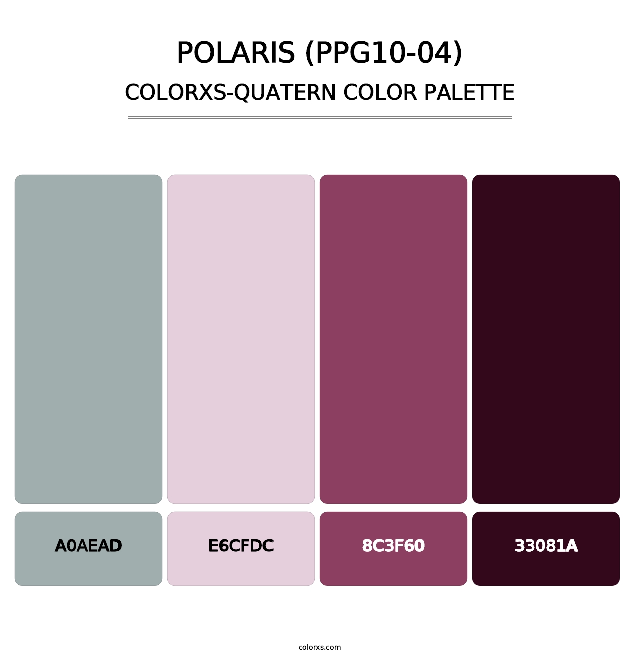 Polaris (PPG10-04) - Colorxs Quatern Palette