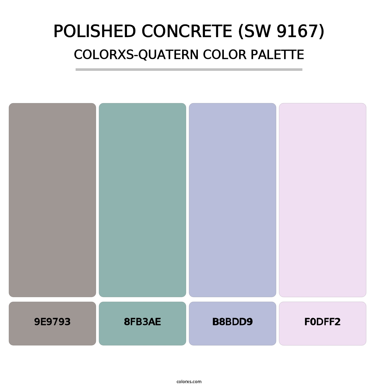 Polished Concrete (SW 9167) - Colorxs Quatern Palette
