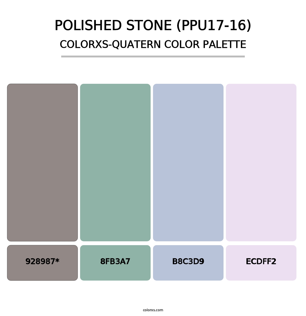 Polished Stone (PPU17-16) - Colorxs Quatern Palette